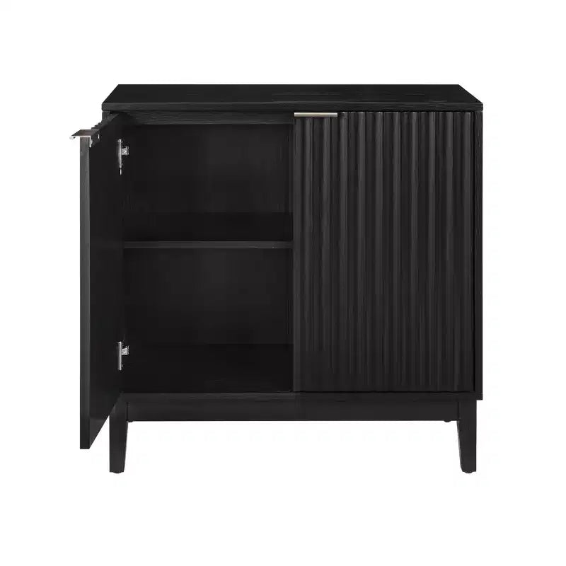 Buffet en bois avec étagère réglable, meuble de rangement pour bar à café, console d'entrée et armoire de rangement au sol - 31