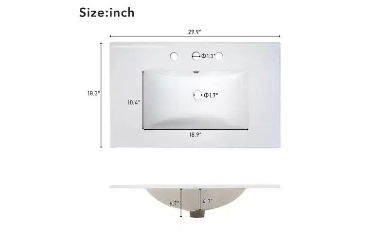 Meuble-lavabo JVNOXK de 30 po Corps de meuble en MDF Portes en bambou tressé à la main avec mécanisme de fermeture en douceur Convient aux chambres à coucher Noyer