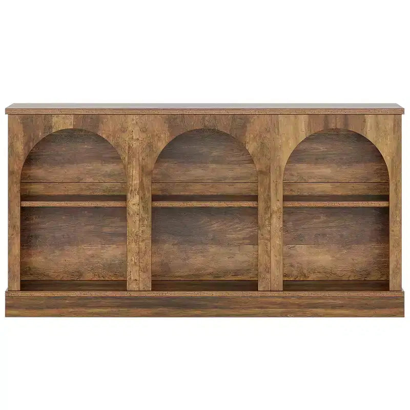 Console de table, table d'entrée de style rustique avec 3 niveaux de rangement