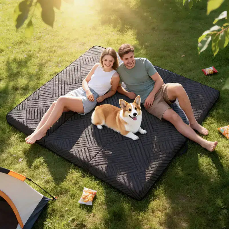 Dyonery 6 Matelas Pliant en Mousse à Mémoire de Forme à Trois Plis avec Sac de Rangement, Lit d'Appoint Portable pour Invités/Camping/Voyage/Yoga