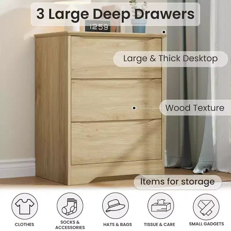 Commode en bois avec tiroirs, Armoire moderne haute avec rangement profond, Grande commode avec plateau large, pour Chambre, Salon, Bureau