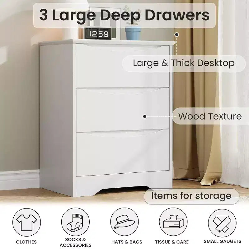 Commode en bois avec tiroirs, Armoire moderne haute avec rangement profond, Grande commode avec plateau large, pour Chambre, Salon, Bureau