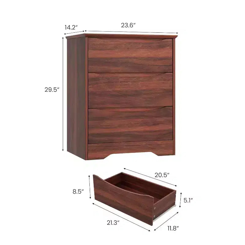 Commode en bois avec tiroirs, Armoire moderne haute avec rangement profond, Grande commode avec plateau large, pour Chambre, Salon, Bureau