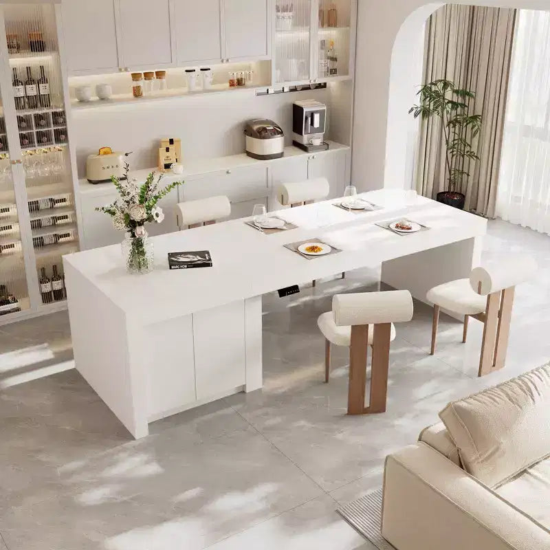 Famapy 110Bureau Debout Électrique Surdimensionné, Réglage de la Hauteur à 3 Mémoires, Table Multifonction Blanche pour Bureau à Domicile et Salle à Manger