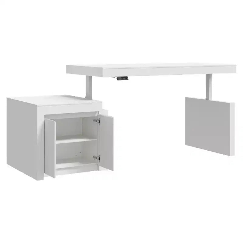 Famapy 110Bureau Debout Électrique Surdimensionné, Réglage de la Hauteur à 3 Mémoires, Table Multifonction Blanche pour Bureau à Domicile et Salle à Manger