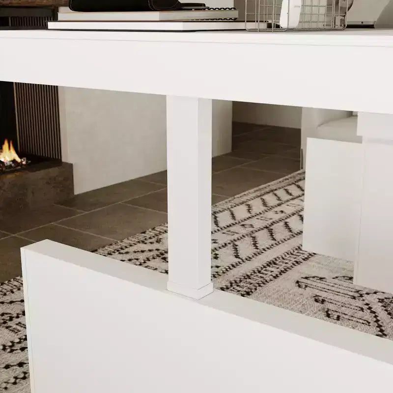 Famapy 110Bureau Debout Électrique Surdimensionné, Réglage de la Hauteur à 3 Mémoires, Table Multifonction Blanche pour Bureau à Domicile et Salle à Manger