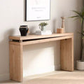 GDFStudio Yelena Modern Slim Narrow Console Table with Beaded Detail
