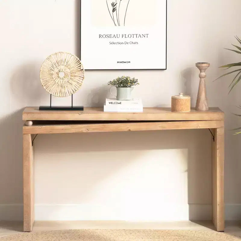 GDFStudio Yelena Table console moderne étroite et mince avec détails perlés