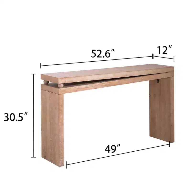 GDFStudio Yelena Table console moderne étroite et mince avec détails perlés