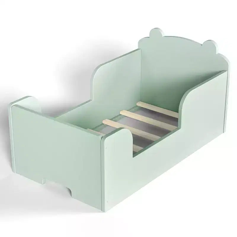 Lit de sol bébé GDFStudio Avery en bois en forme d'ours avec coins arrondis