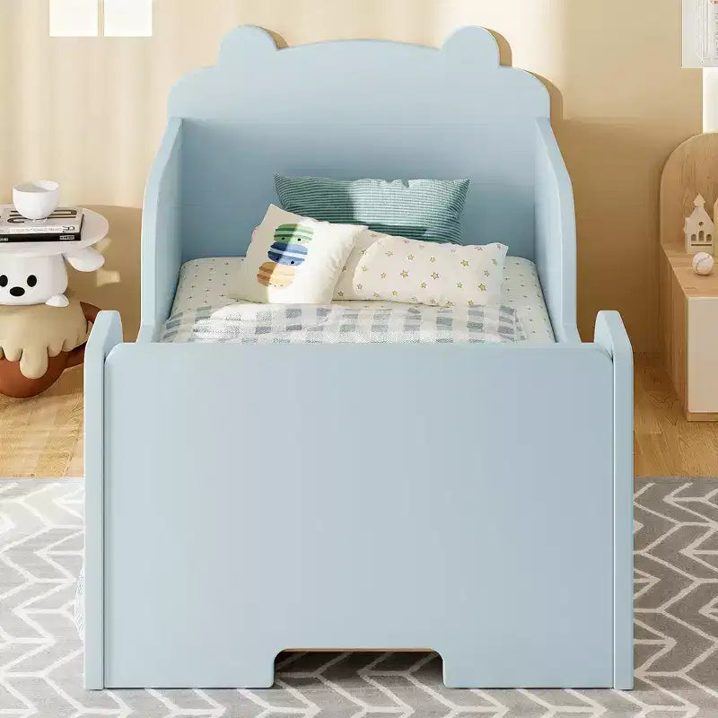 Lit de sol bébé GDFStudio Avery en bois en forme d'ours avec coins arrondis