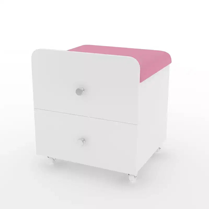 Tabouret de Coiffeuse avec Rangement et Roulettes, Chaise de Maquillage Rembourrée Gain de Place, Banc Ottoman Multifonctionnel, pour Chambre, Salon