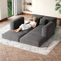 80 Modular Sectional Loveseat Sofa Bed, No-Assembly Boneless Cloud Couch, for Home, Living Room