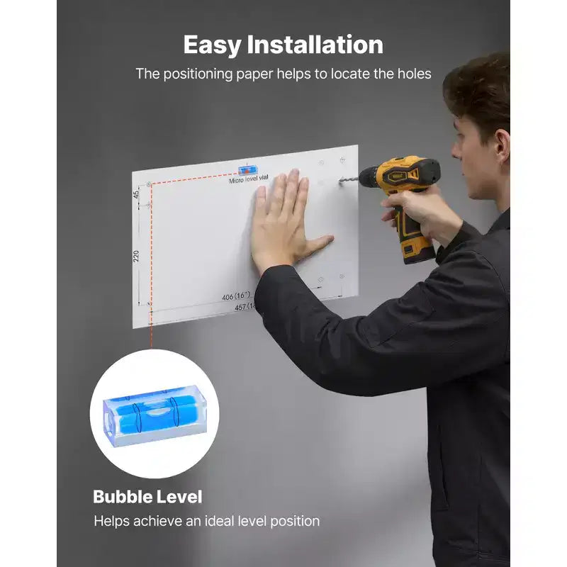 VEVOR Étagère de garage murale robuste à 2 niveaux, lot de 4 unités d'étagères murales en acier de 60 x 90 cm, 60 x 180 cm chacune, capacité de charge totale de 725 kg, noir