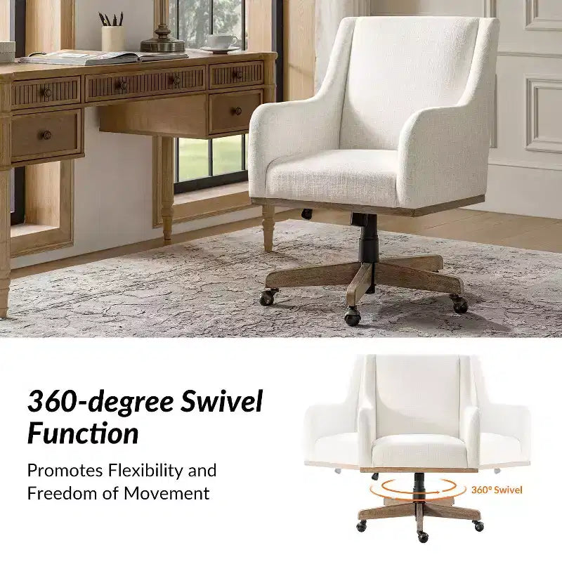 Chaise de bureau Merry avec hauteur réglable et accoudoirs incurvés|HULALA HOME
