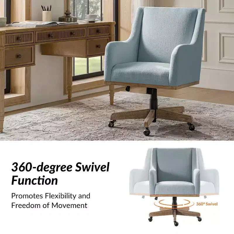 Chaise de bureau Merry avec hauteur réglable et accoudoirs incurvés|HULALA HOME