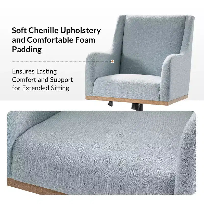 Chaise de bureau Merry avec hauteur réglable et accoudoirs incurvés|HULALA HOME