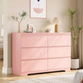 6 Drawer Dresser, 6 Drawer Dressers for Clothes Storage for Bedroom, Wood Storage Double Dresser