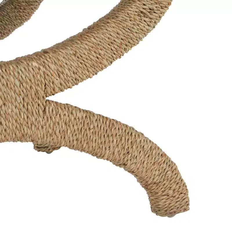 Pouf Aikan en jonc de mer tressé - CWK2007 - Naturel/Beige - Safavieh Couture
