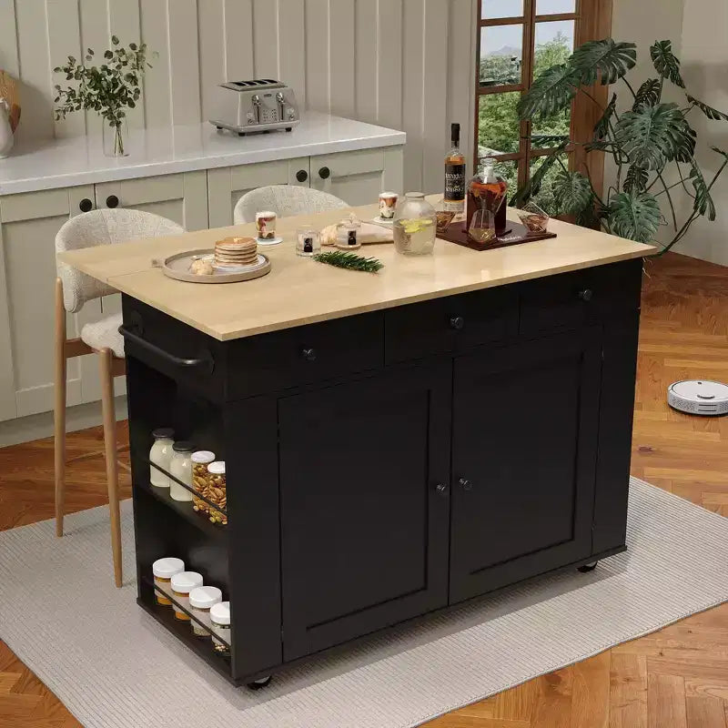 47.2 Dessertes de cuisine roulantes avec abattant et station de charge, armoires de rangement et porte-épices sur roulettes