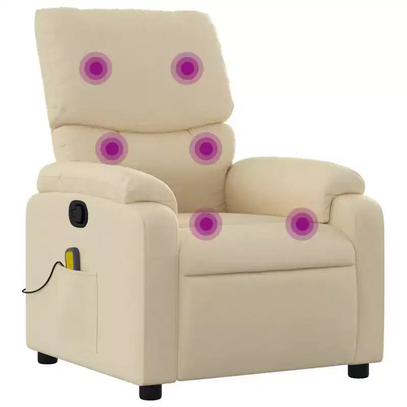 vidaXL Fauteuil de massage inclinable Polyester, Métal, Contreplaqué Simple
