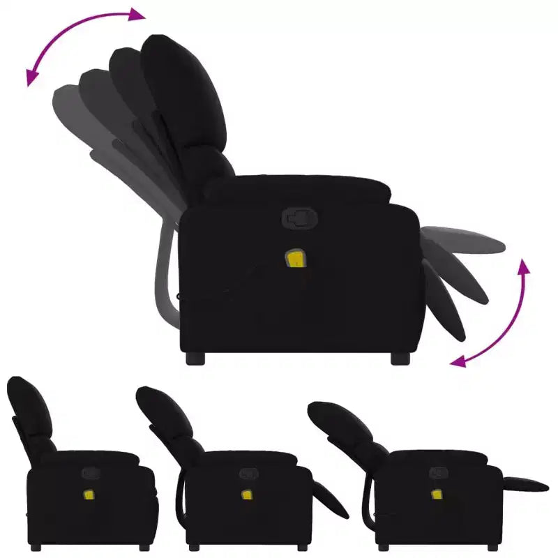vidaXL Fauteuil de massage inclinable Polyester, Métal, Contreplaqué Simple