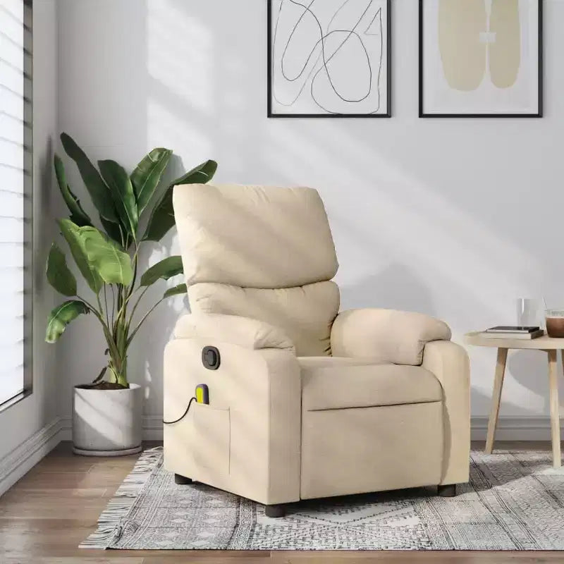 vidaXL Fauteuil de massage inclinable Polyester, Métal, Contreplaqué Simple