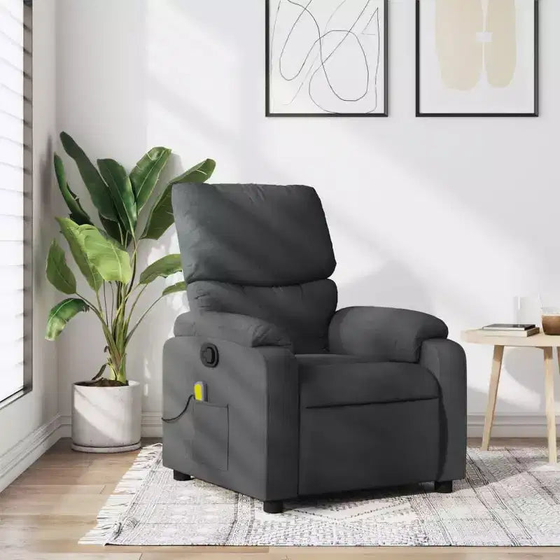 vidaXL Fauteuil de massage inclinable Polyester, Métal, Contreplaqué Simple