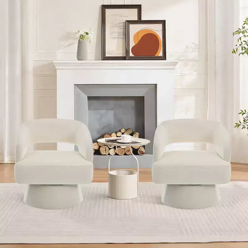 Fauteuil pivotant à 360° en velours, fauteuil d'appoint moderne avec dossier rayé, coussin moelleux pour salon, chambre à coucher