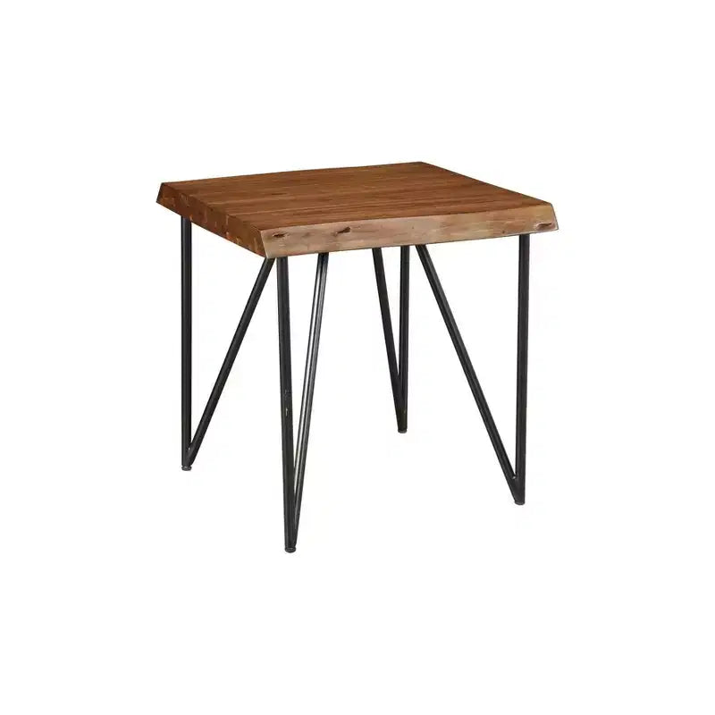 Table d'appoint à bord vivant, noyer clair