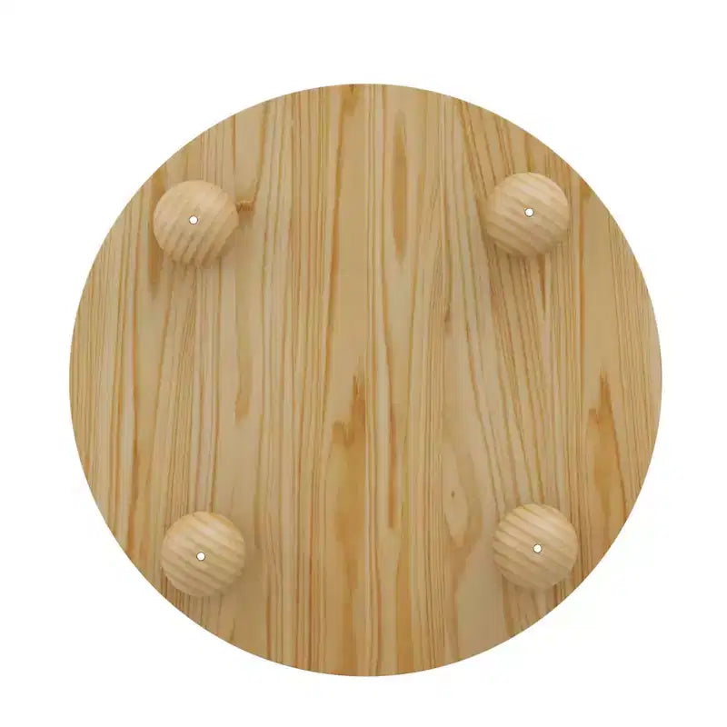 Table basse ronde Whisen 31,8 po avec rangement à porte coulissante dissimulée et base cannelée pour salon