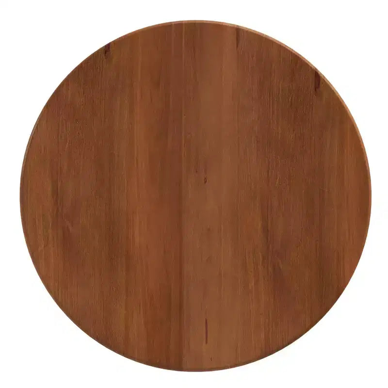 Table basse ronde Whisen 31,8 po avec rangement à porte coulissante dissimulée et base cannelée pour salon