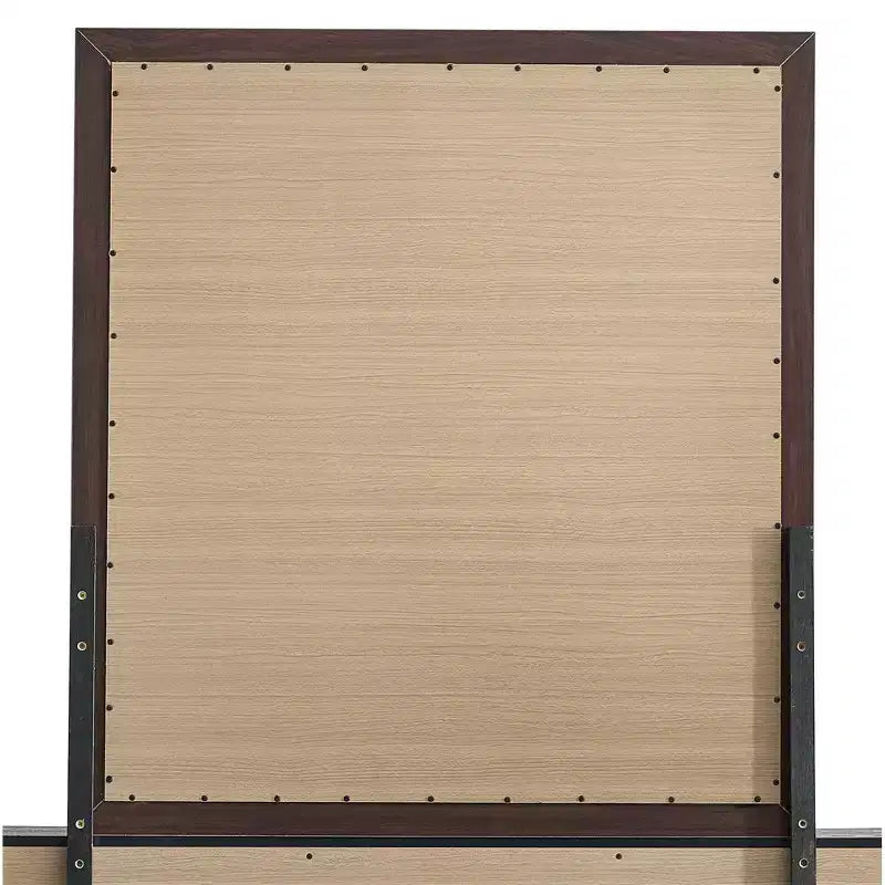 Passion Furniture Livingston Miroir de commode rectangulaire en bois noir, 36 po L x 40 po H
