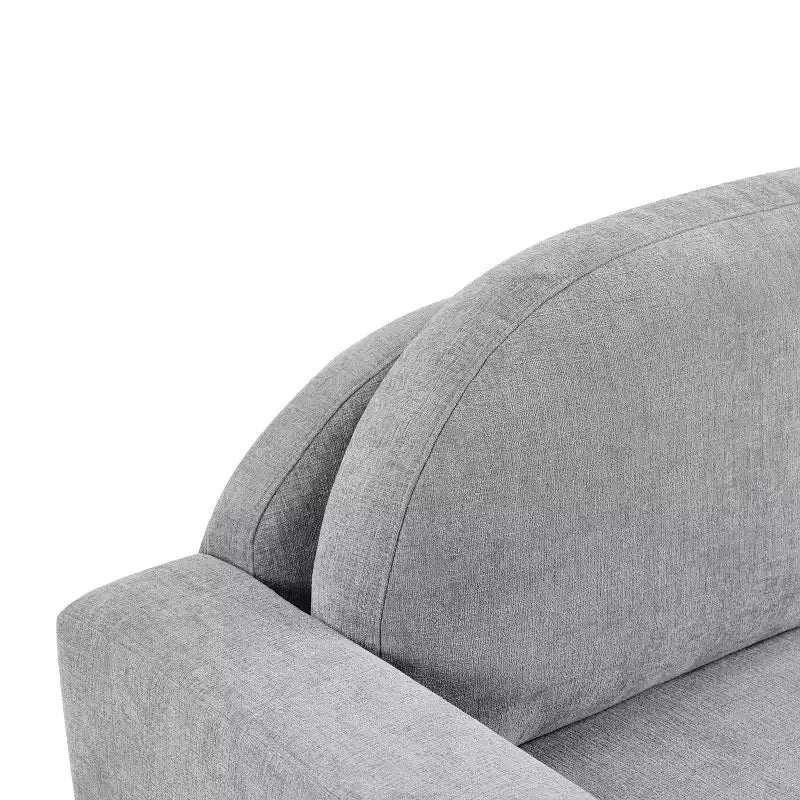 Christopher Knight Home Noor Canapé moderne 3 places 84,7 en bois avec revêtement en chenille et dossier incurvé