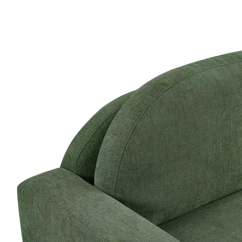 Christopher Knight Home Noor Canapé moderne 3 places 84,7 en bois avec revêtement en chenille et dossier incurvé