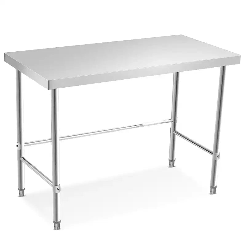 Commercial Stainless Steel Work Table, Heavy-Duty Food Prep Table with Open Design, 500 lbs Capacity, Easy Assembly (48 x 24 x 35 Inches)