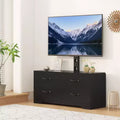 TV Stand with Mount & 4 Drawers, Entertainment Center up to 75 inch TV, Modern Media Console Fabric Dresser TV Stand for Living Room Bedroom