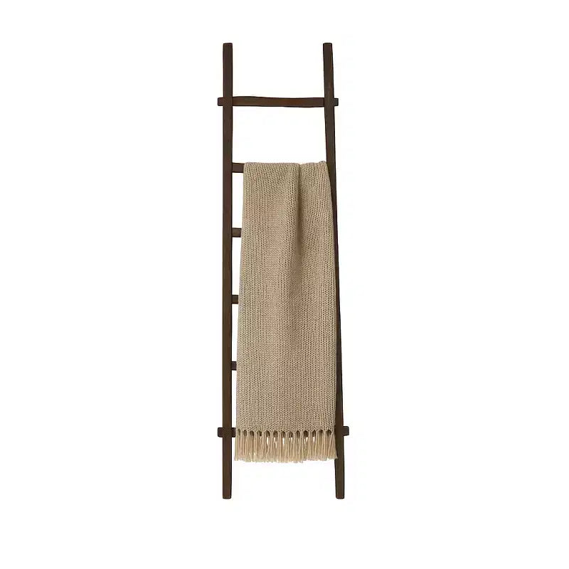 Échelle verticale décorative avec porte-serviettes pour couvertures - Meuble de rangement fin avec crochets pour chambre ou salon