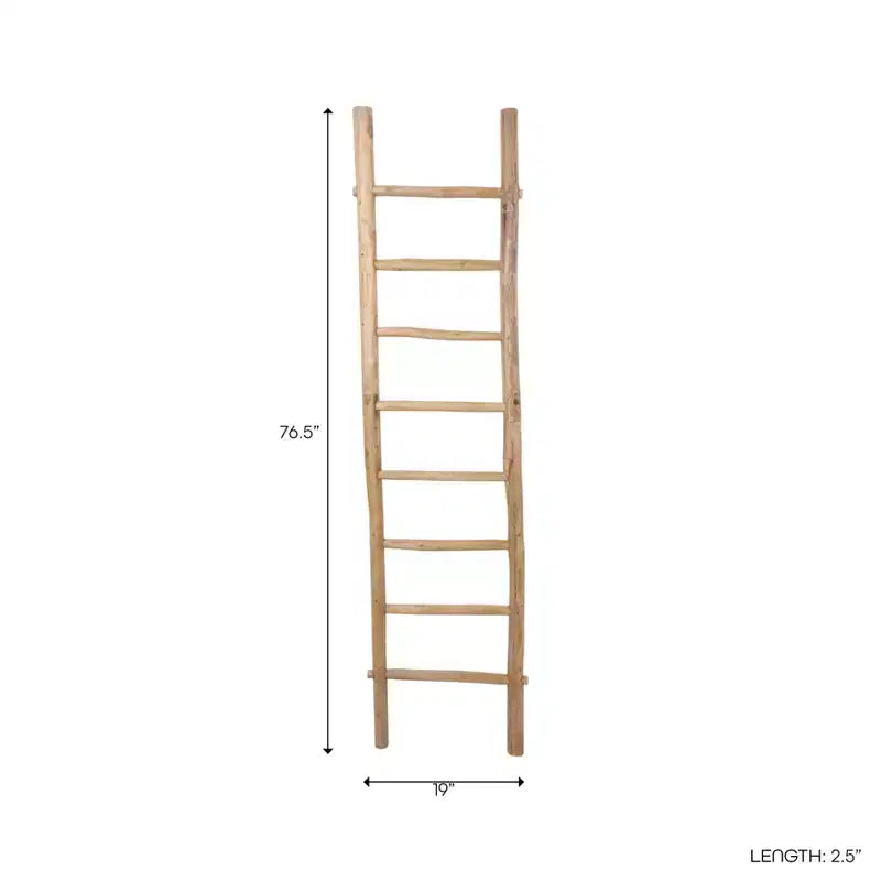Échelle verticale décorative avec porte-serviettes pour couvertures - Meuble de rangement fin avec crochets pour chambre ou salon