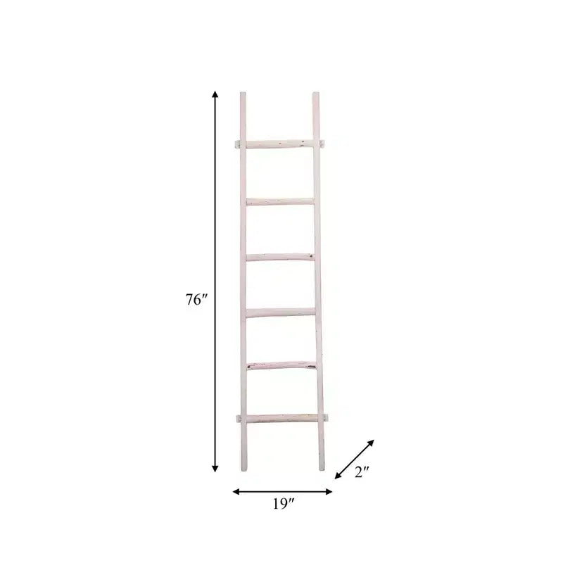 Échelle verticale décorative avec porte-serviettes pour couvertures - Meuble de rangement fin avec crochets pour chambre ou salon