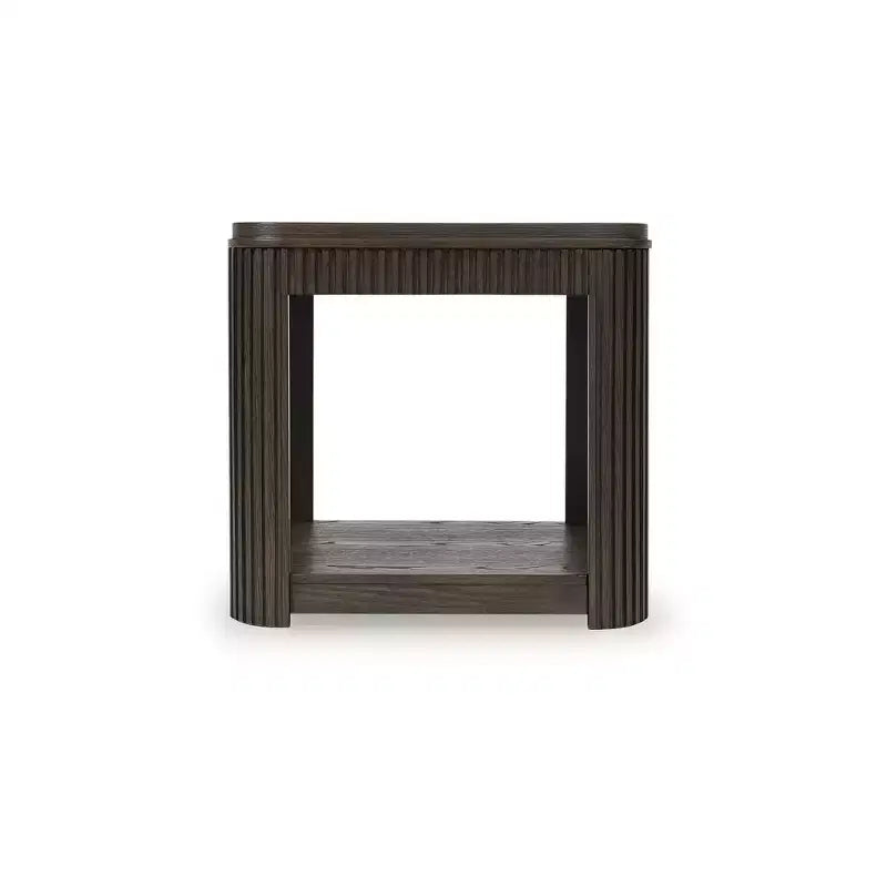 Table d'appoint rectangulaire Carlibrie de Signature Design by Ashley avec étagère inférieure, fini brun chaud