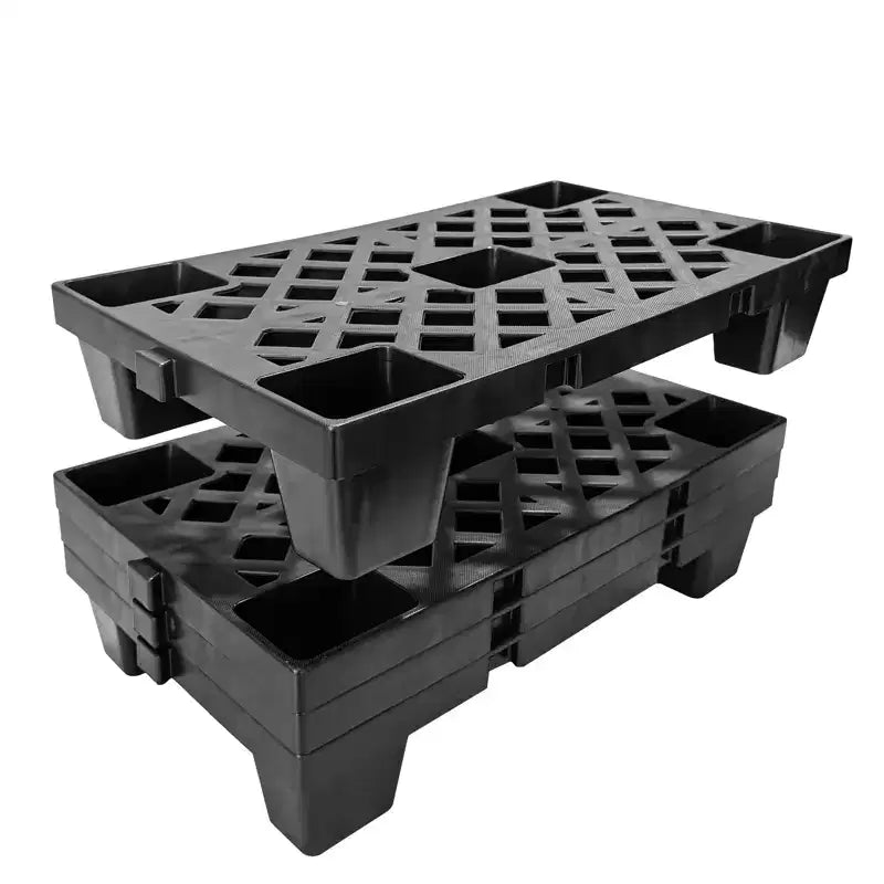 Palettes en plastique emboîtables et empilables 50x30x10 cm légères, ventilées et imbriquées pour stockage dans garage, entrepôt, sous-sol