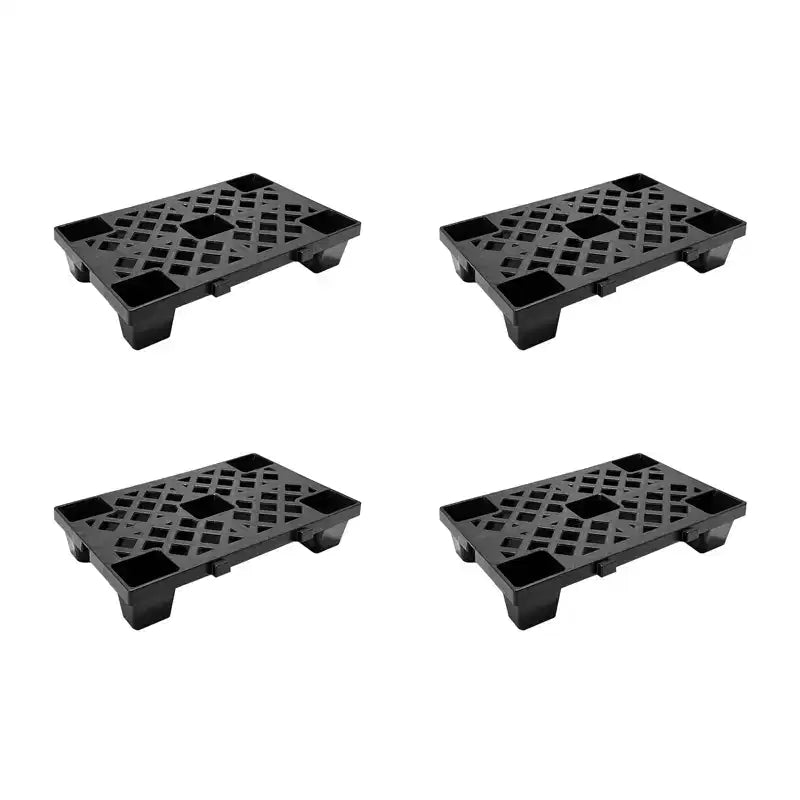 Palettes en plastique emboîtables et empilables 50x30x10 cm légères, ventilées et imbriquées pour stockage dans garage, entrepôt, sous-sol