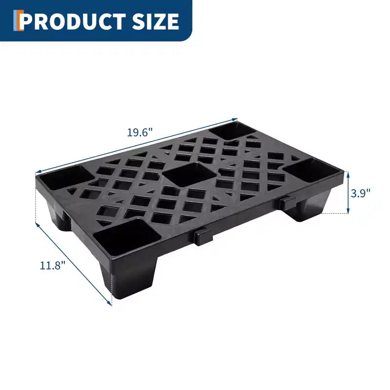 Palettes en plastique emboîtables et empilables 50x30x10 cm légères, ventilées et imbriquées pour stockage dans garage, entrepôt, sous-sol