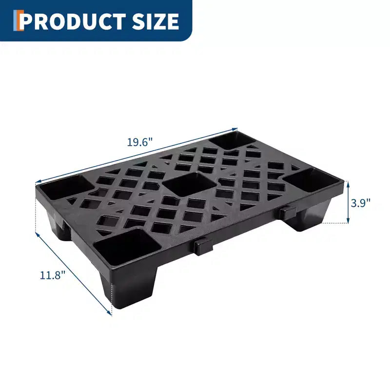 Palettes en plastique emboîtables et empilables 50x30x10 cm légères, ventilées et imbriquées pour stockage dans garage, entrepôt, sous-sol