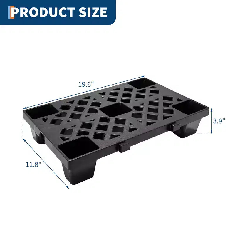 Palettes en plastique emboîtables et empilables 50x30x10 cm légères, ventilées et imbriquées pour stockage dans garage, entrepôt, sous-sol