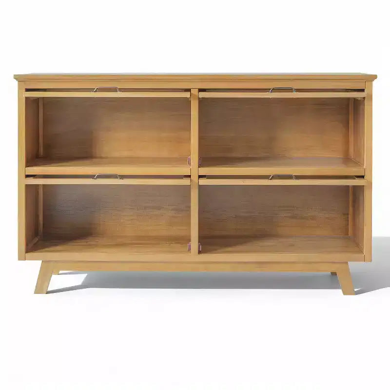 Meuble de rangement en bois Christopher Knight Home Emerson Mid-Century Modern avec 4 portes vitrées