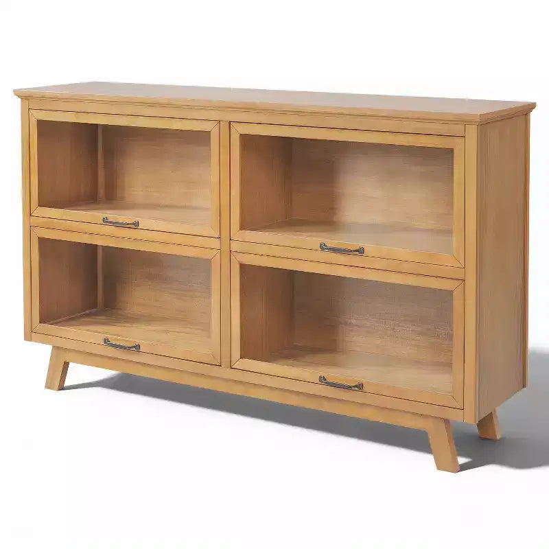 Meuble de rangement en bois Christopher Knight Home Emerson Mid-Century Modern avec 4 portes vitrées