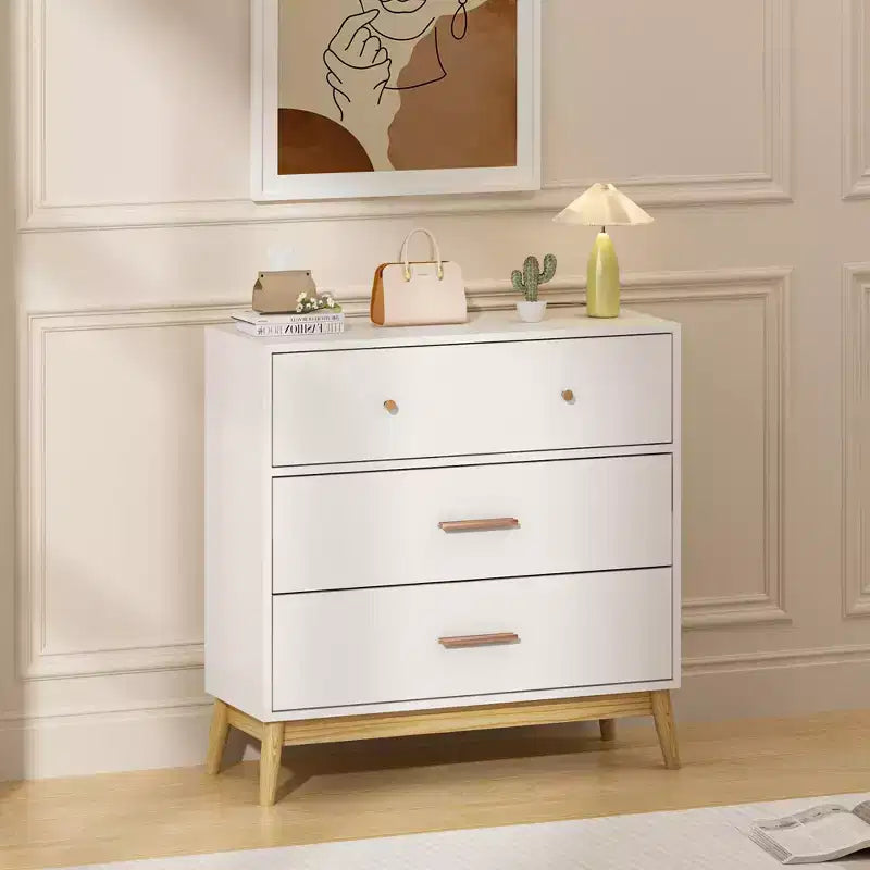 Commode à 3 tiroirs Meuble de rangement blanc Buffet à tiroirs – ModernLuxe