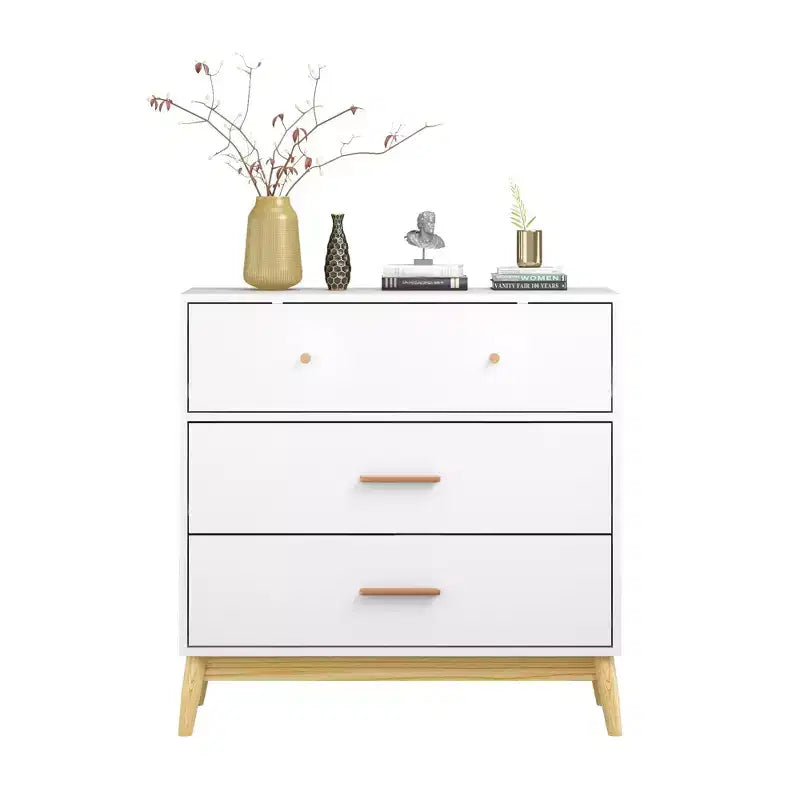 Commode à 3 tiroirs Meuble de rangement blanc Buffet à tiroirs – ModernLuxe